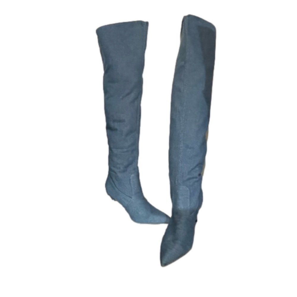 LN DENIM OVER THE KNEE BOOTS - Picture 4 of 5